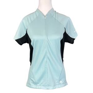 Specialized Cycling Top Jersey Sz Large Blue Black Back Pockets 1/2 Zip